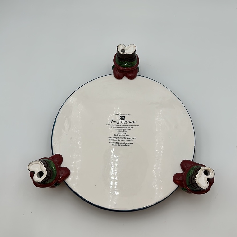 Santa Cake Plate | Pedestal Dessert Server by Home Interiors | Christmas Decor - Picture 7 of 16